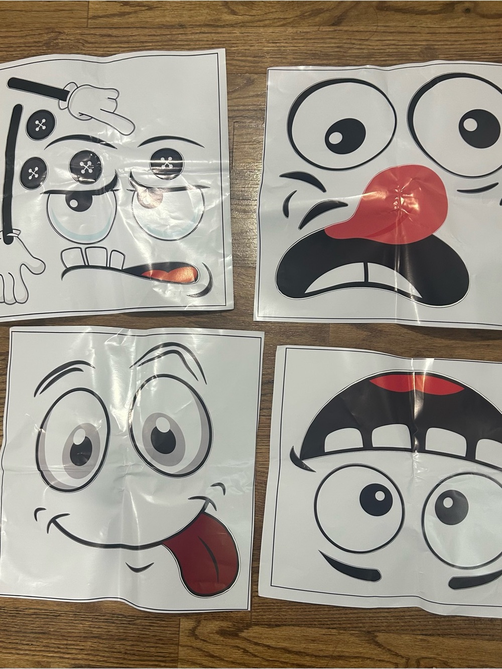 Stickers funny expression  4 pcs 12”x12” - Picture 4 of 6